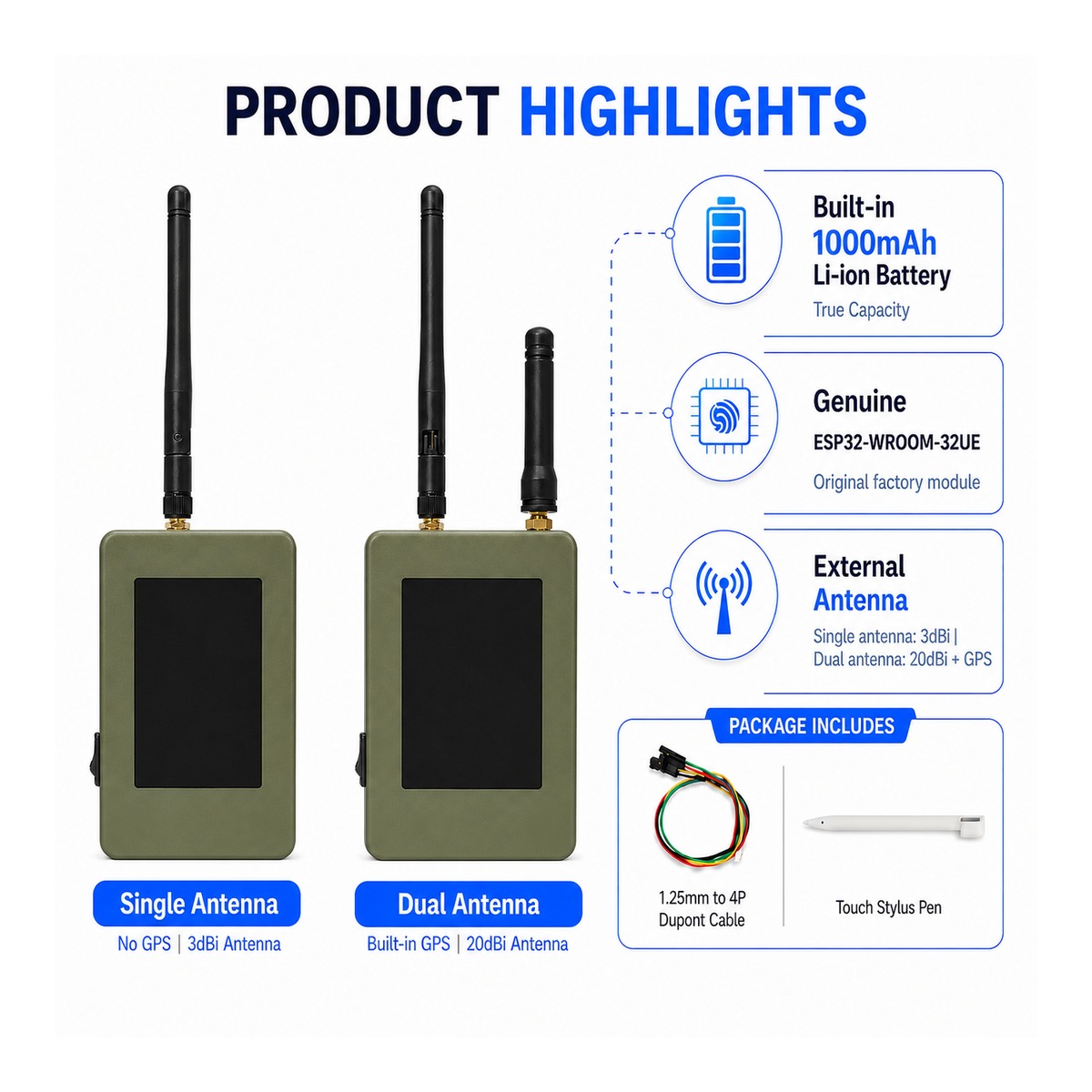 ESP32-WROOM-32E/UE 模组开发板