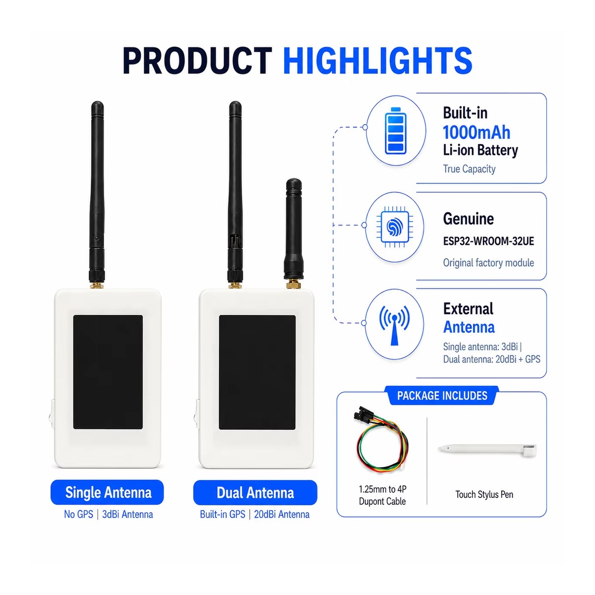 ESP32-WROOM-32E/UE 模组开发板